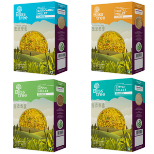 millet flakes combo (barnyard, foxtail, kodo & little)  - 1lb - 4 pack