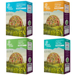 sun dried millet noodles combo (barnyard, foxtail, kodo & little) - 180g - 4 packs